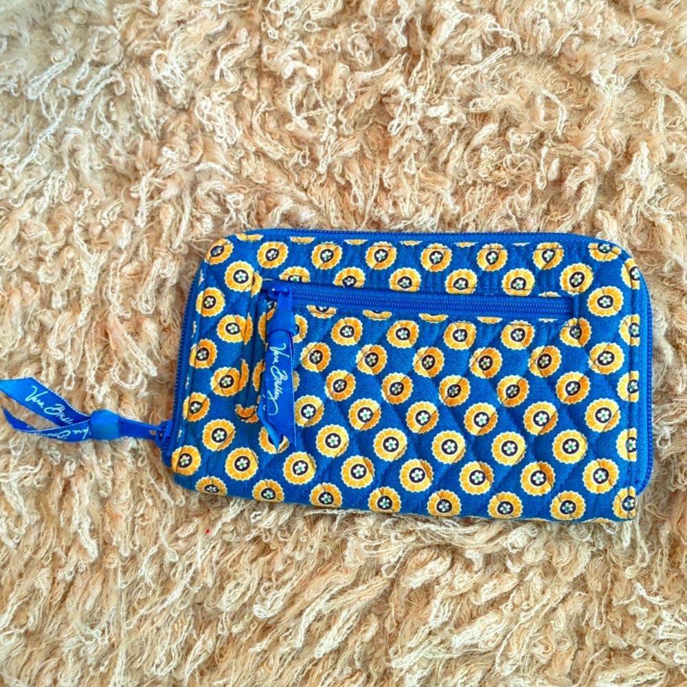 Vera Bradley wallet. Blue and yellow. See images. As is condition